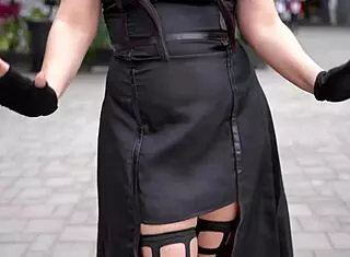 Yor forger in dirty anime cosplay!