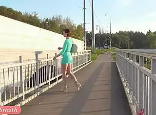 Jeny Smith in Transparent Dress Flashing