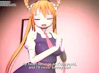 Tohru the maid dragon says, 'Pay up for this monster sex.'