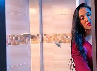 Big ass STEPMOM sucks STEPSON'S cock thinking it's her HUSBAND.