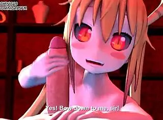 Tohru the maid dragon says, 'Pay up for this monster sex.'