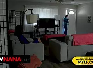 Latina Grandmother Rides Hard In Forbidden Threesome With Cum And Blowjob