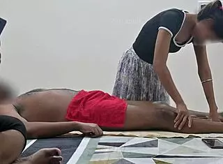 Hell yeah! Flashing my cock to the massage girl right in front of my wife!