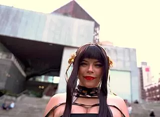 Yor forger in dirty anime cosplay!