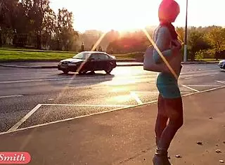 Jeny Smith in Transparent Dress Flashing