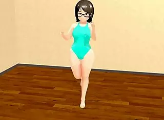 kyo dancing plump curvy animation girl