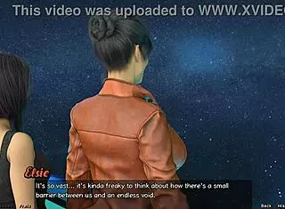 Stranded in space, this hot milf had a wild nip slip moment.