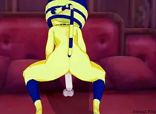 ankha rides nice cock in bedroom 😏 creampie pov