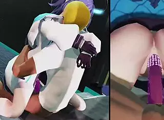 Yuuka-san rides hard in cowgirl for intense creampie