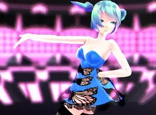 this anime with hatsune miku is super cool and exciting