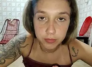 the most desired blowjob in brazil, juicy and gagging with brown eyes