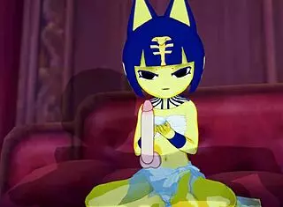 ankha rides nice cock in bedroom 😏 creampie pov