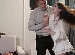 Face fucking and spitting make her cum incredibly hard