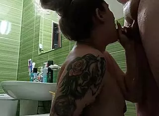 Old Man and Young Blonde in Deepthroat Sex Action