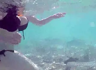 german teen veronikavonk flashes big boobs publicly at sea