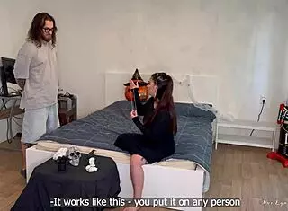 Busty Gothic Witch Fucks Nerdy Virgin