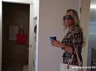 Mature Housewife With Big Tits Lures Repairman To Suck His Monster Cock Then Gets Facial Cumshot