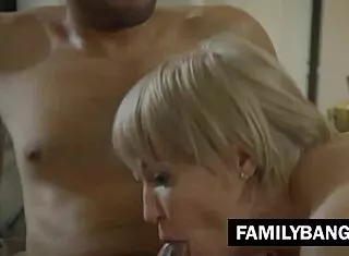 Stepson Breaks Stepmom's Fleshy Pussy