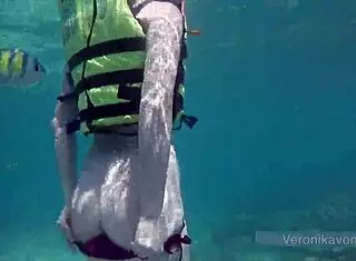 german teen veronikavonk flashes big boobs publicly at sea