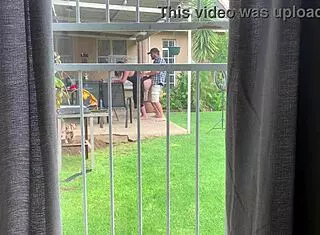 I saw my neighbors fucking in the backyard
