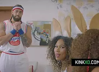 curly-haired teen stepsisters willow ryder and skyla sun get fucked by stepbro instead of basketball