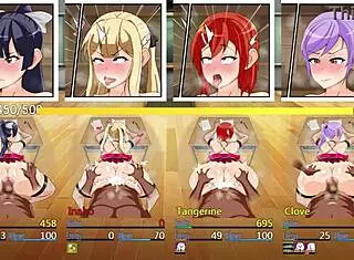 Detailed gameplay of professional school in hentai anime cartoon game from USA.