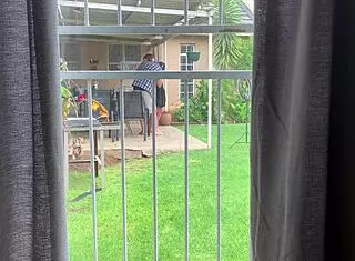 I saw my neighbors fucking in the backyard