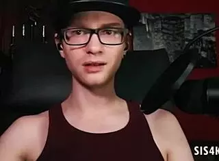 Gabbie Carter With Big Natural Tits And Tattoos Masturbates To Stepbrother On Webcam