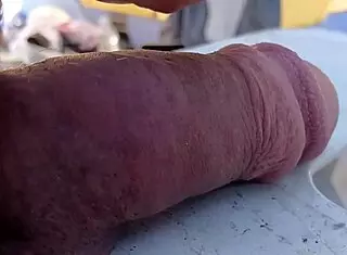 he drops his cock and watches it bounce slowly