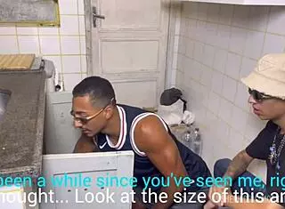 the hot plumber neighbor showed up and he's so sexy, bent over for doggystyle 😍