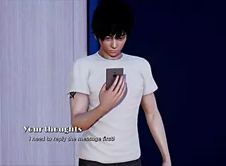 In this game, she shows off her big tits and ass, fulfilling my real desire.