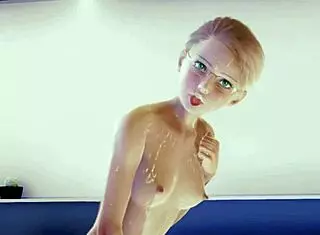 Young Teen In Stockings Performs Solo Masturbation In Hentai Anime 3D Scene With Detailed Actions