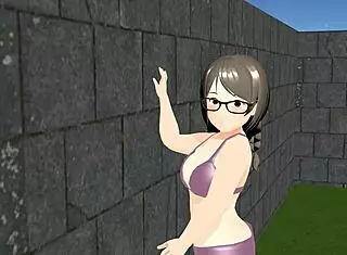 Plump Girl Plays Tennis