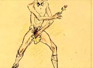 Vintage Retro Antique Erotic Illustration From Hentai Anime Cartoon Era