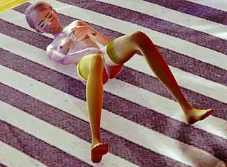 Young Teen In Stockings Performs Solo Masturbation In Hentai Anime 3D Scene With Detailed Actions