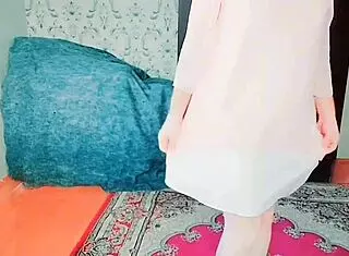 Sexy Crossdresser in Dress Shows Big Ass as White Gay Ladyboy