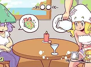 futanari di funghi ep 4: 'kinky waitress, put that cum over the pizza now?'
