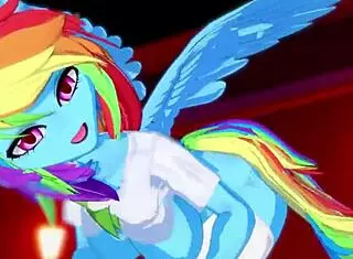 Rainbow Dash wants you to ride her after touching each other in My Little Pony 18+.