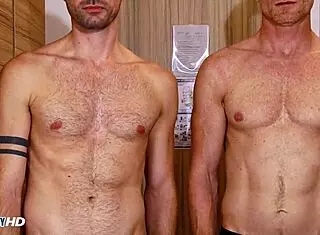 Muscled Guys Shower Fun