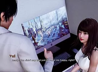 In this game, she shows off her big tits and ass, fulfilling my real desire.