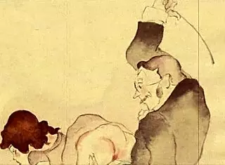 Vintage Retro Antique Erotic Illustration From Hentai Anime Cartoon Era