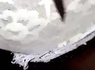 This housewife in black panty seduces for pussy taste, I did it