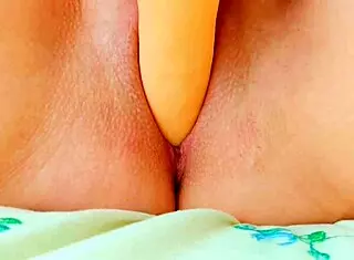 Little Cutie Masturbates Tight Hole With Big Rubber Cock