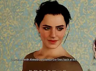 Eve gives rough handjob to old neighbour in fishnets