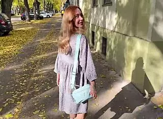 I controlled her sex toy on the street and fucked her hard.