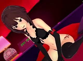 Megumin Craves Big Cock in Love Hotel Hentai!