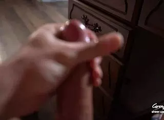 Step Mom Catches Step Son Jerking Off And Helps Him Cum Quickly