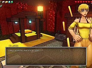 hornycraft parody hentai game pornplay ep 44 warden craves steves big cock in yoga pants