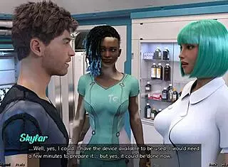 i touch her huge tits in stranded space