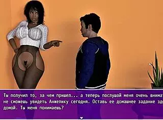 Redhead character in black outfit engages in gameplay in Angelica Origins remake part 6 anime cartoon